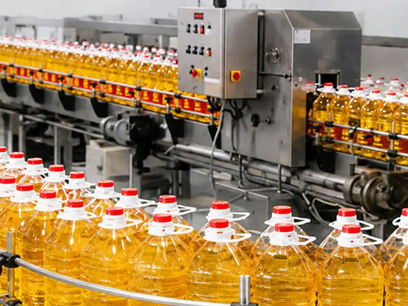 Cooking Oil Bottling — Bottling production for oils such as soybean, rapeseed, and peanut oil Sunflower Oil Filling — Automated filling and packaging of sunflower oil Palm Oil Filling — Palm oil production and finished product filling applications Olive Oil Packaging — Precision filling and packaging for olive oil Vegetable Oil Production — Automated production lines for various vegetable oils Edible Oil Processing Plants — Large-scale continuous production applications for edible oil processing facilities